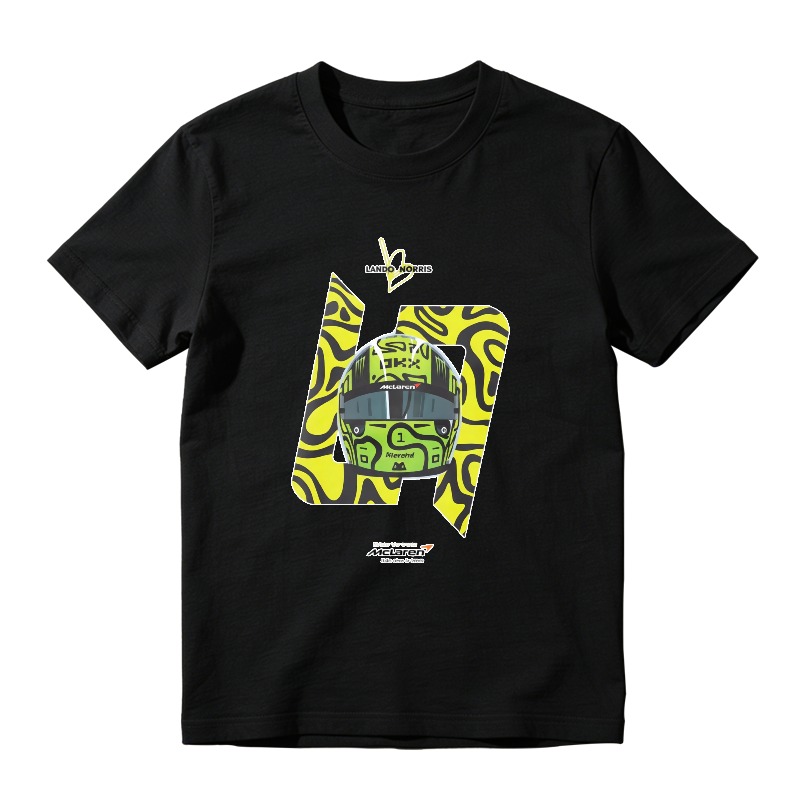 Lando Norris McLaren Formula 1 Racing Helmet Design Unisex Classic T-shirt