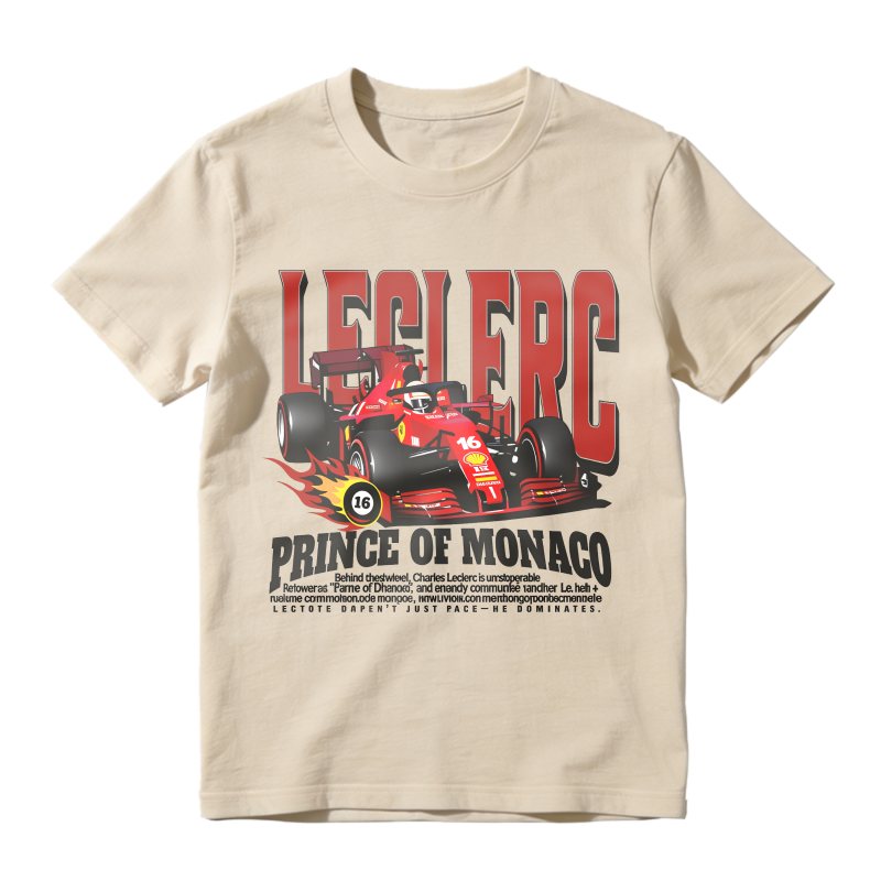 Leclerc Prince Of Monaco Formula One Racing Car Design Unisex Classic T-shirt