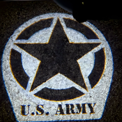 Carbon Fiber Car Door Welcome Light, HD Logo Projection Ghost Shadow Lamp, Universal Wireless Magnetic LED Courtesy Light for Car Door