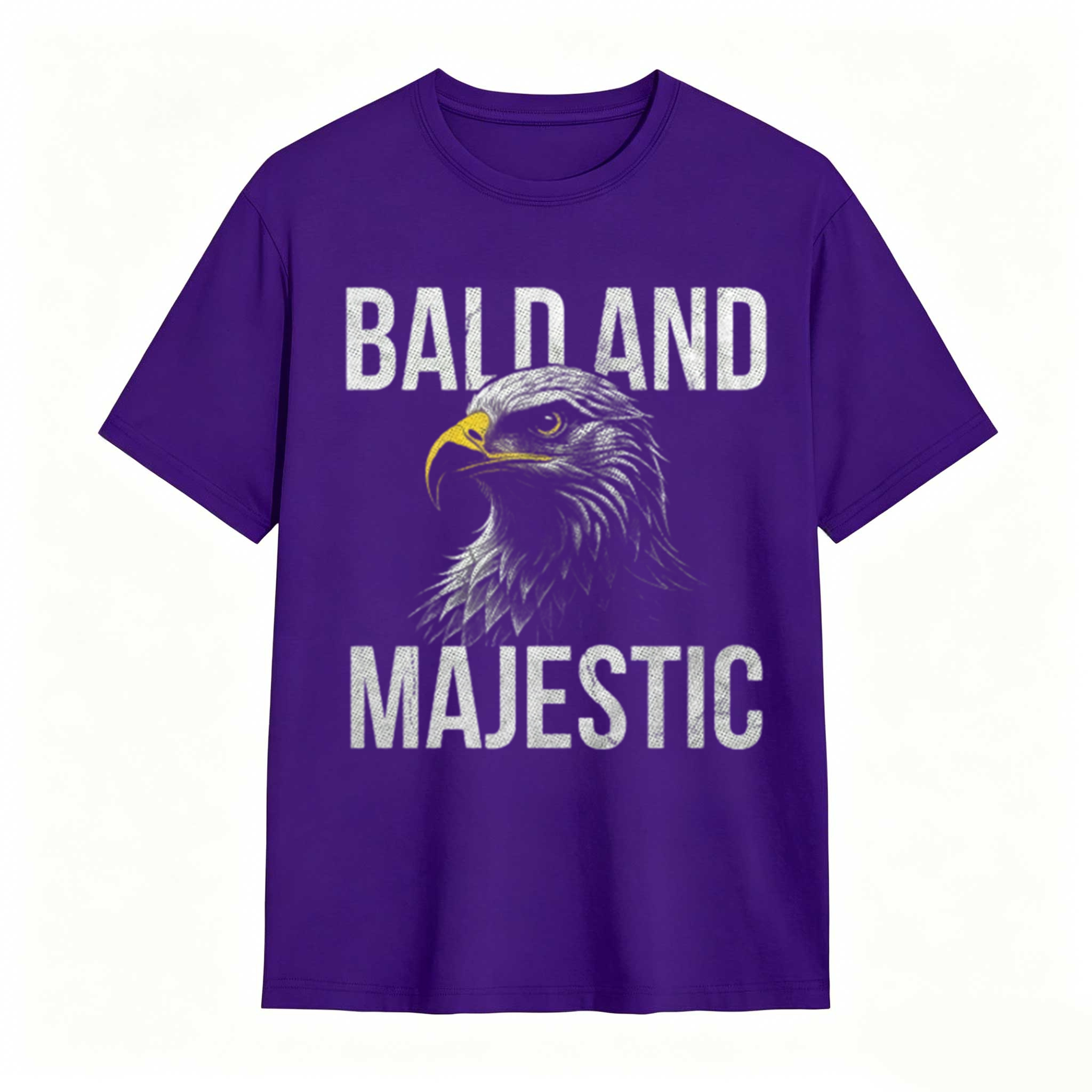 Bald and Majestic Sarcastic Eagle Funny Graphic T-shirt for Men