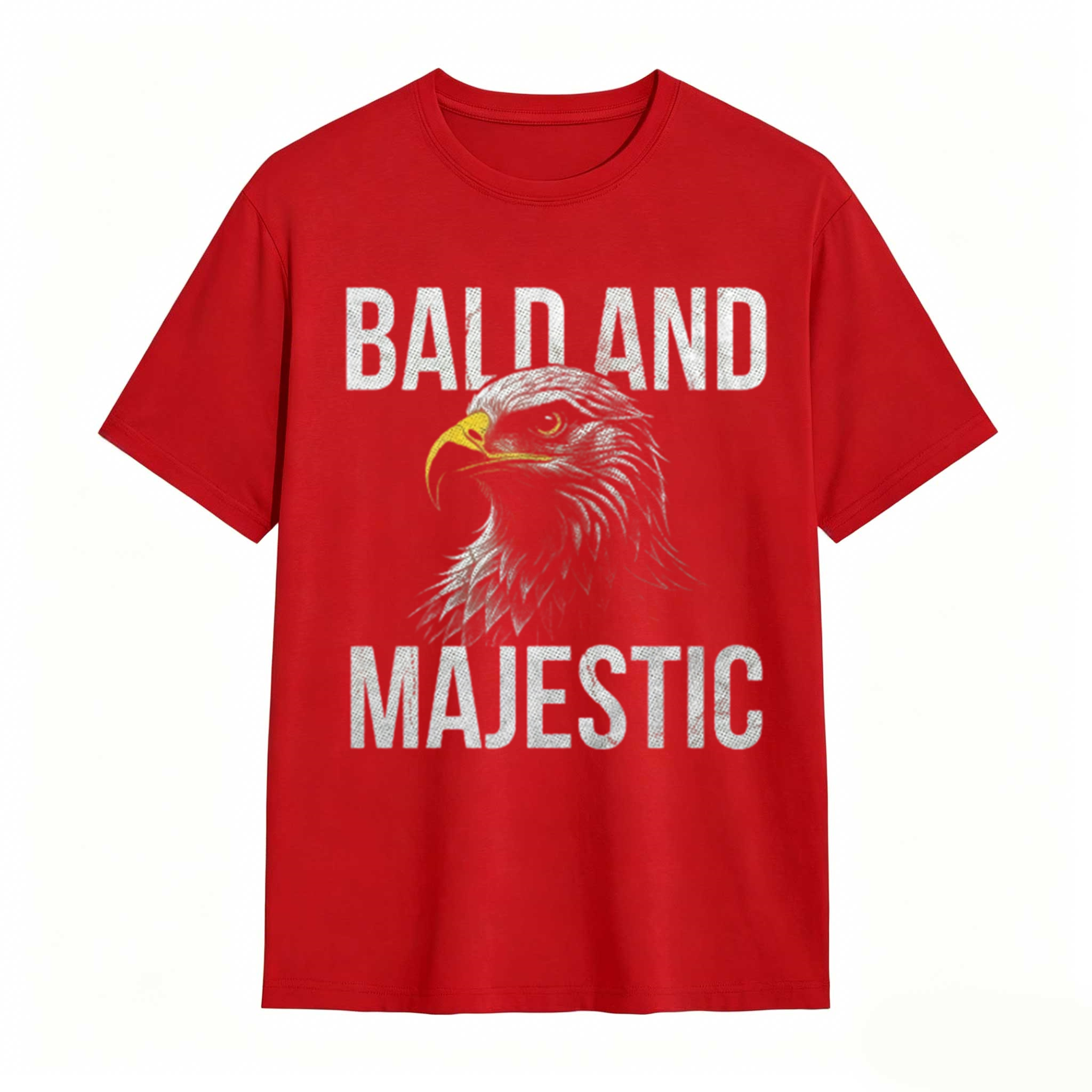 Bald and Majestic Sarcastic Eagle Funny Graphic T-shirt for Men