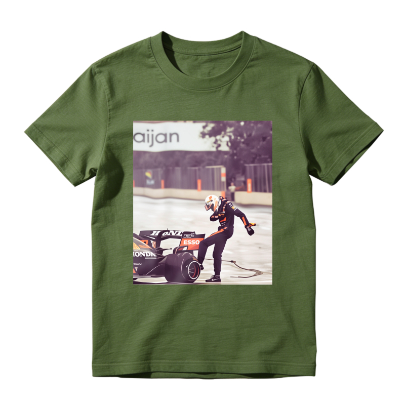 F1 Racing Driver With Formula One Car Unisex Classic T-shirt