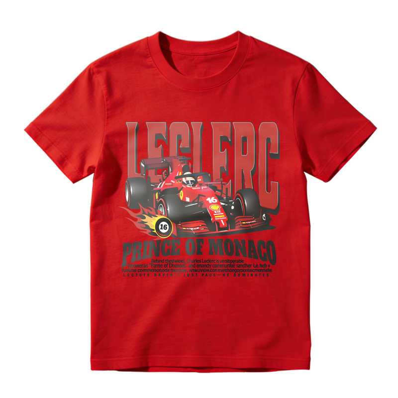 Leclerc Prince Of Monaco Formula One Racing Car Design Unisex Classic T-shirt