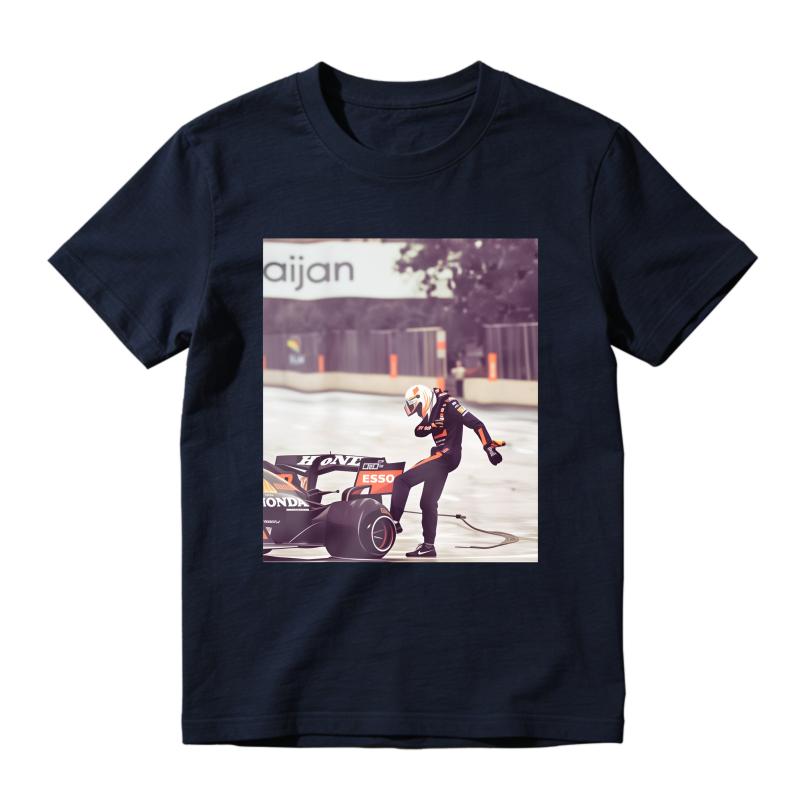 F1 Racing Driver With Formula One Car Unisex Classic T-shirt