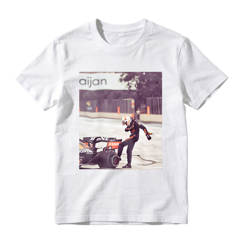 F1 Racing Driver With Formula One Car Unisex Classic T-shirt
