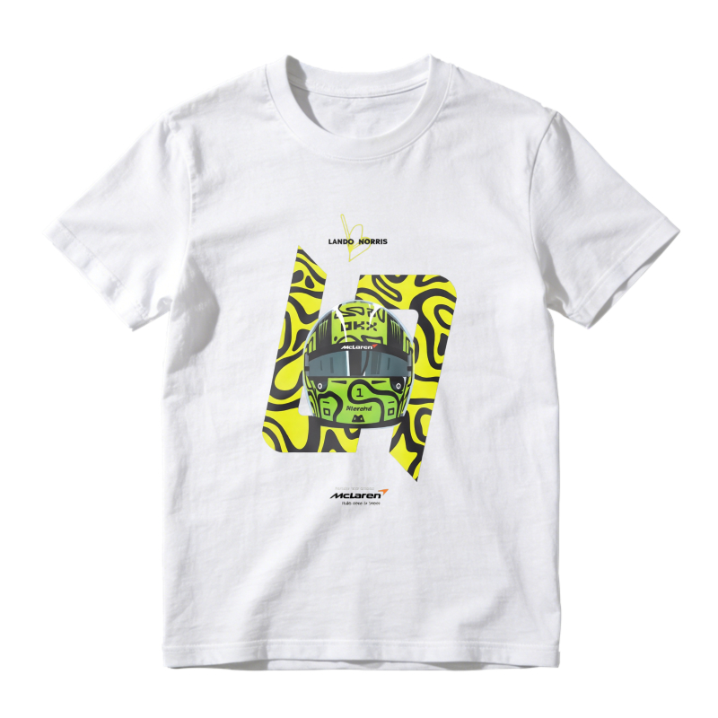 Lando Norris McLaren Formula 1 Racing Helmet Design Unisex Classic T-shirt