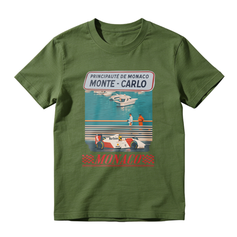 Monte Carlo Monaco Racing Boat Scene Unisex Classic T-shirt