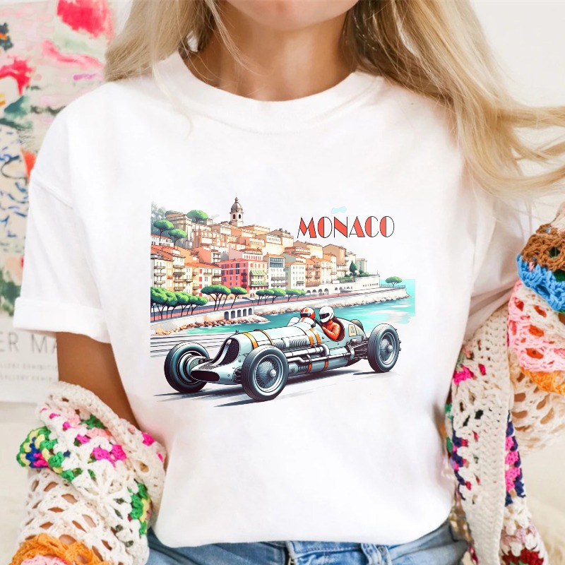 Monaco Racing Car Cityscape Unisex Classic T-shirt