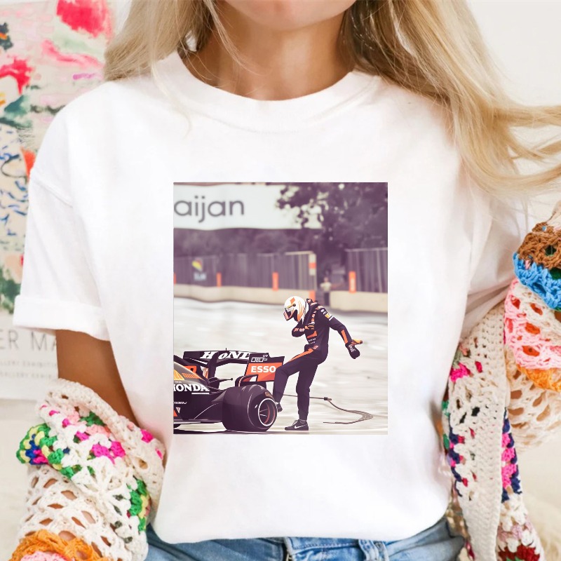 F1 Racing Driver With Formula One Car Unisex Classic T-shirt