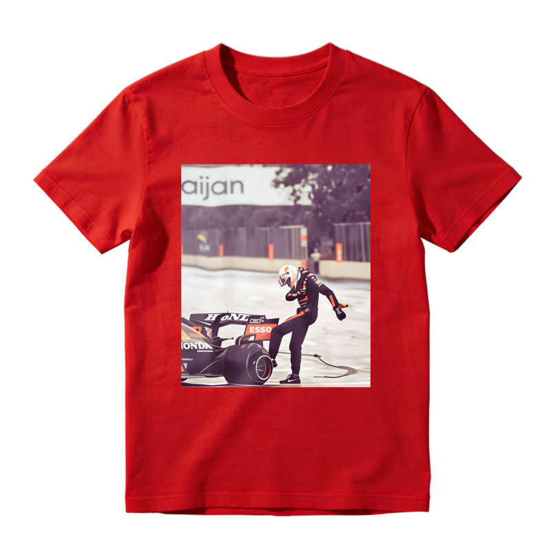 F1 Racing Driver With Formula One Car Unisex Classic T-shirt