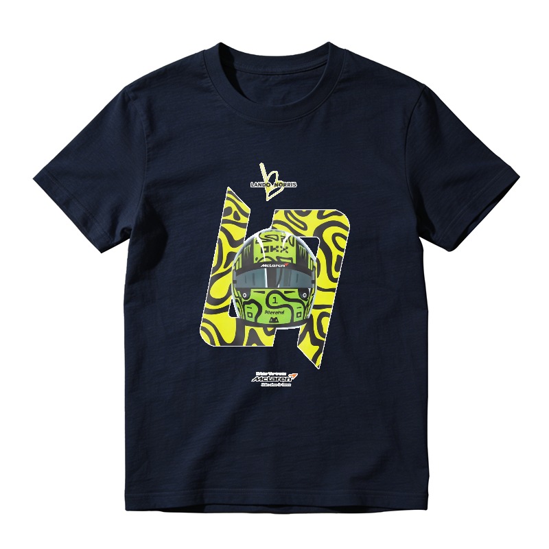 Lando Norris McLaren Formula 1 Racing Helmet Design Unisex Classic T-shirt
