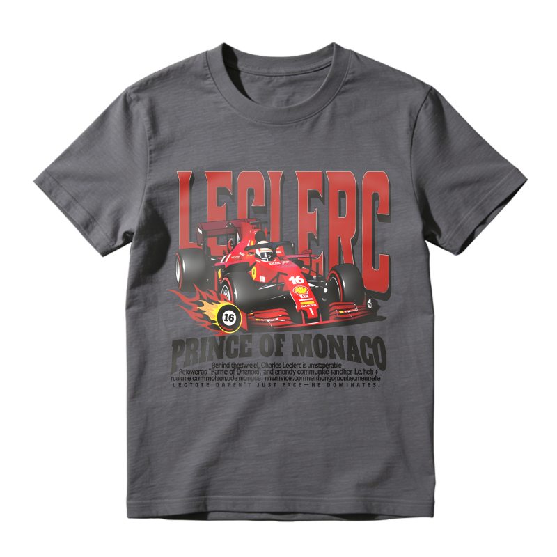 Leclerc Prince Of Monaco Formula One Racing Car Design Unisex Classic T-shirt