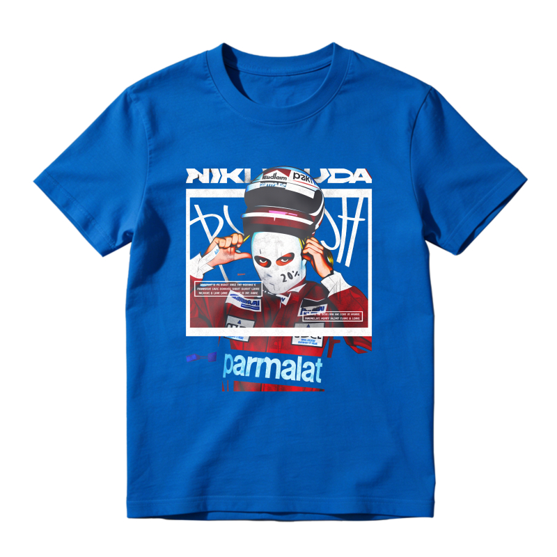 Niki Lauda Racing Helmet Portrait With Parmalat Logo Unisex Classic T-shirt
