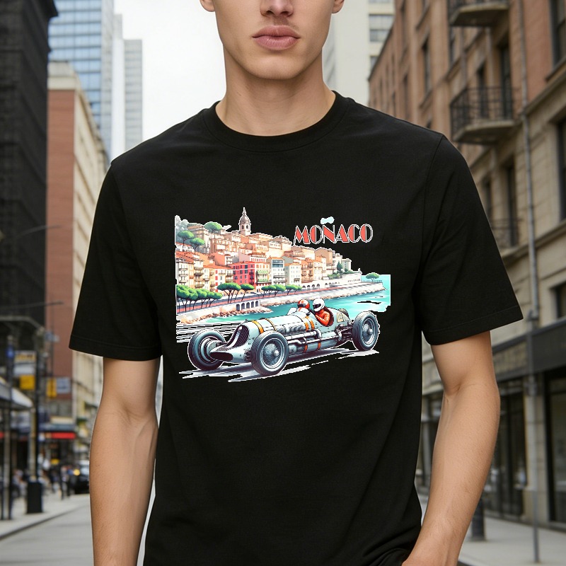 Monaco Racing Car Cityscape Unisex Classic T-shirt