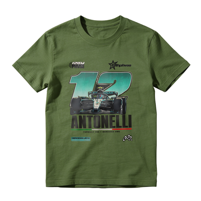Formula One Racing Car Number 12 Antonelli Mercedes Amg Starphases Unisex Classic T-shirt