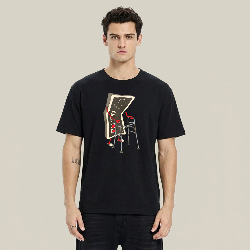 Game Controller With Crutches tshirt 100% cotton