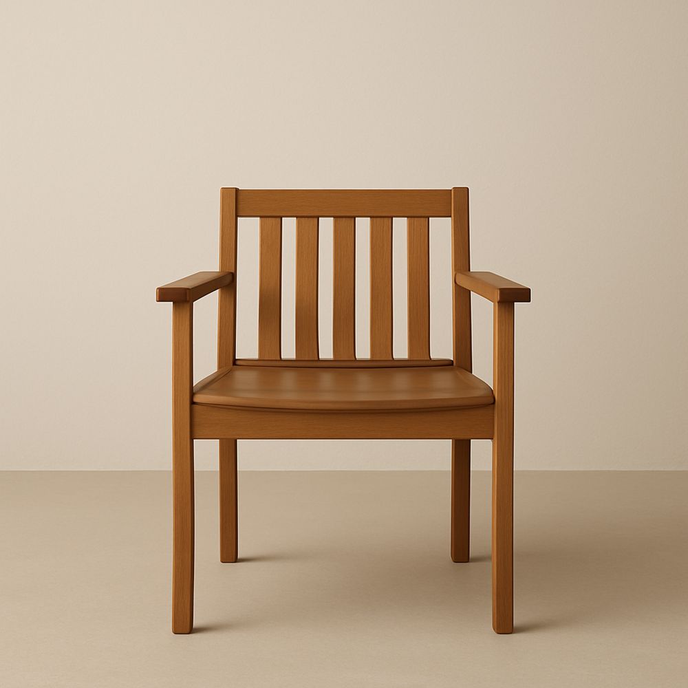 Tömörfa kerti szék karfával 60x60x90 cm Barna