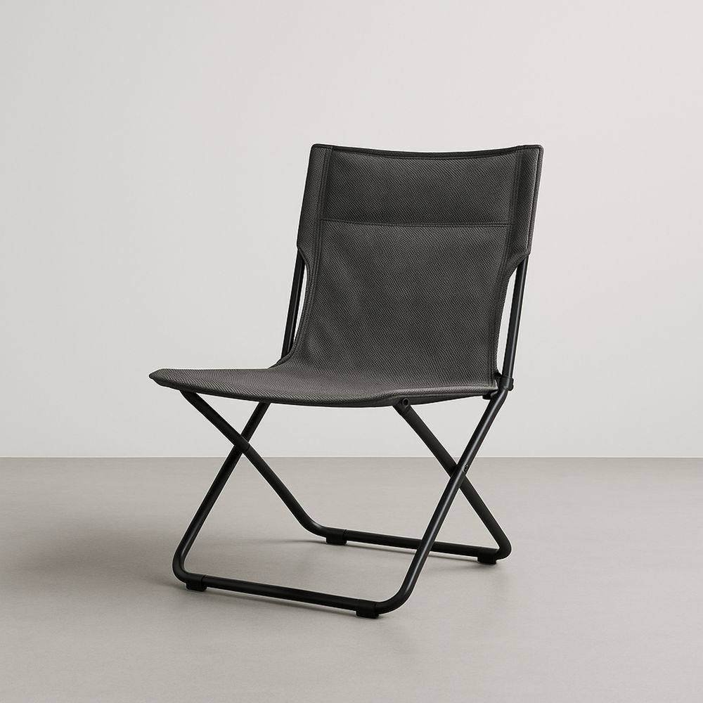 Összecsukható szék fém keret textil ülés