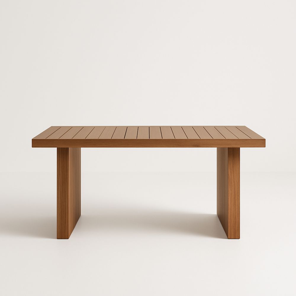 Tömörfa udvari dohányzóasztal, téglalap alakú, 180x90 cm