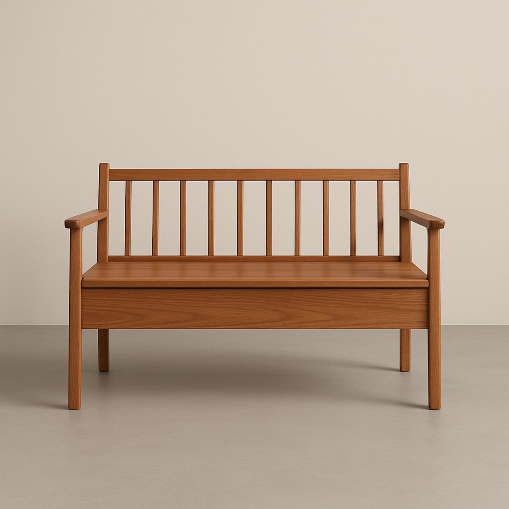 Tölgyfa pad tárolóval 120x45x85 cm