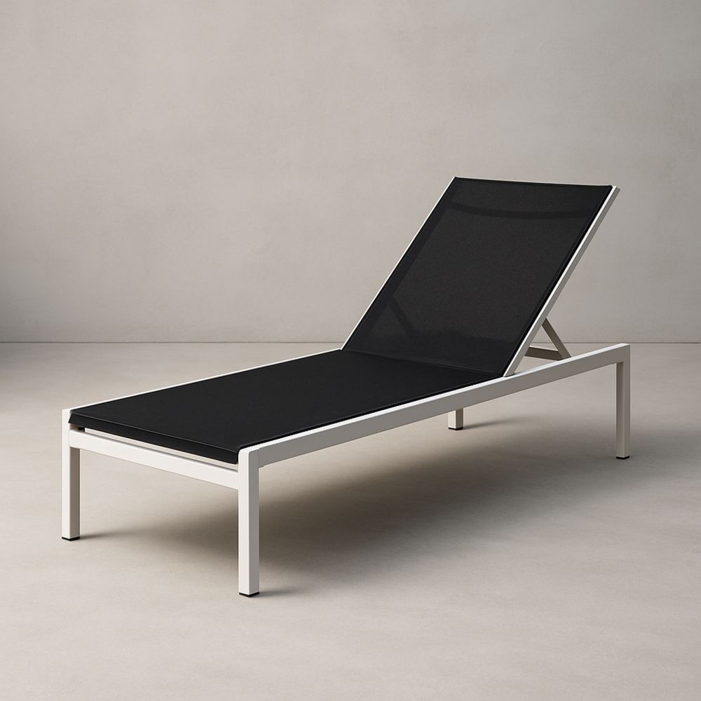 Alumínium napágy állítható háttámlával - Fekete