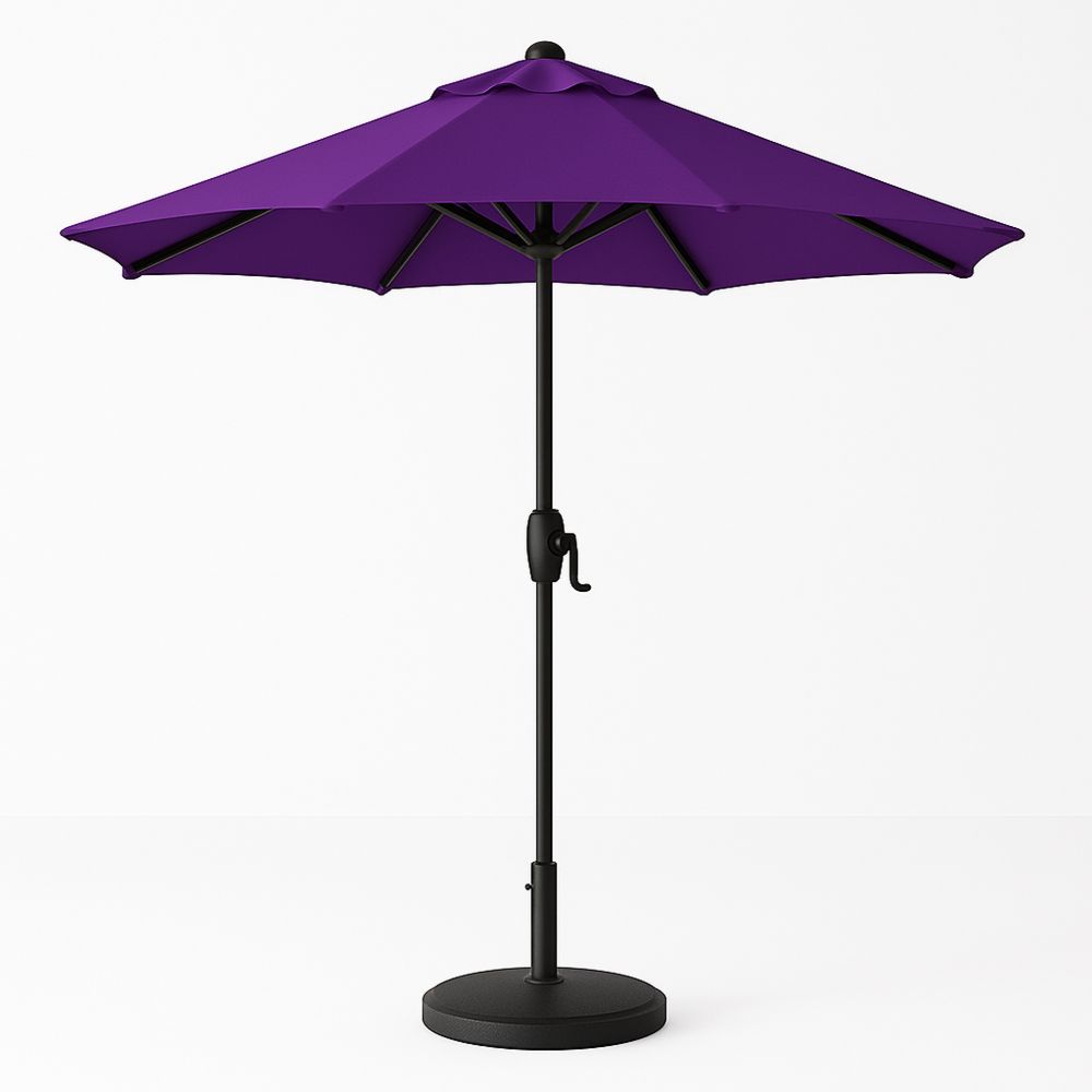 Lila poliészter kerti napernyő alumínium vázzal 250 cm átmérő