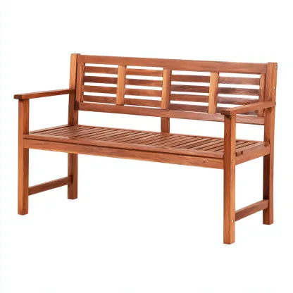 Banc de jardin en bois massif 150x55x85 cm - bois naturel - usage extérieur-Simorahaus