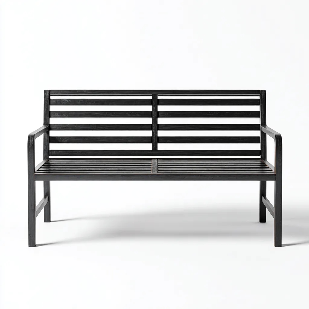 Banc de jardin en bois 140x60x80 cm - Noir - Style moderne-Simorahaus