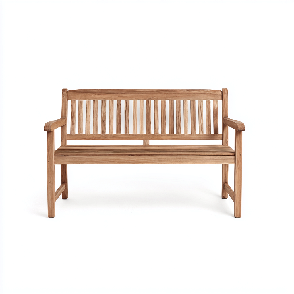 Banc de jardin structure en bois avec dossier 130x60x85 cm - marron - assise extérieure-Simorahaus