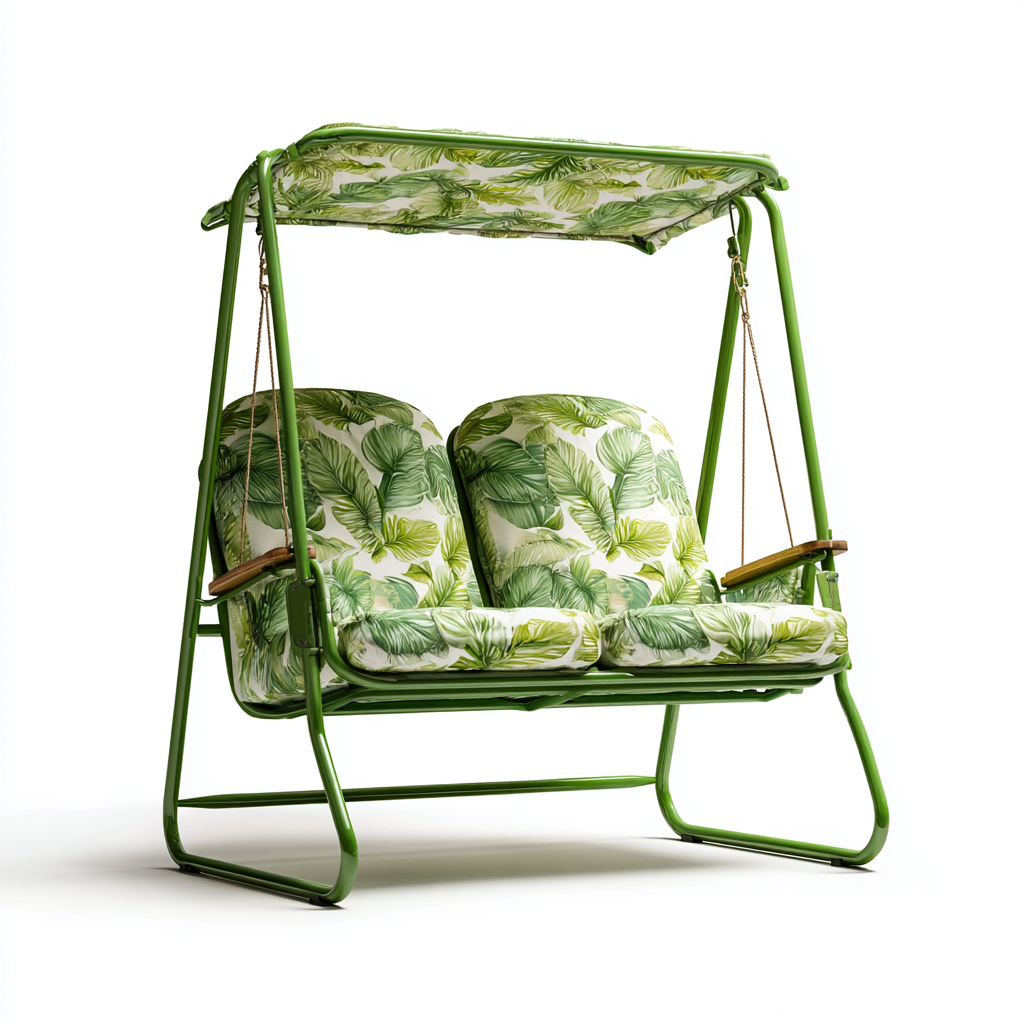 Balancelle de jardin en acier avec auvent 170x110x160 cm - vert-blanc - détente extérieure-Simorahaus