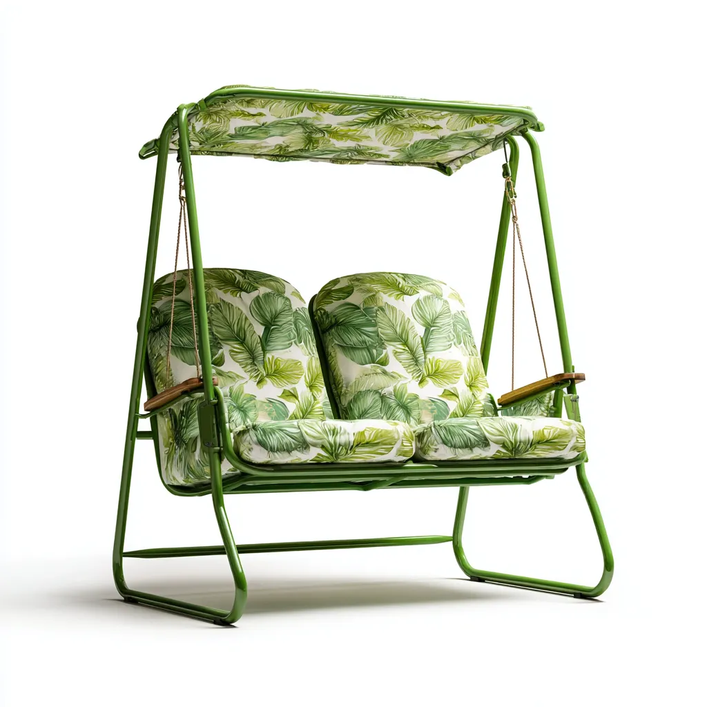 Balancelle de jardin en acier avec auvent 170x110x160 cm - vert-blanc - détente extérieure-Simorahaus