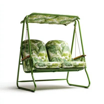 Balancelle de jardin en acier avec auvent 170x110x160 cm - vert-blanc - détente extérieure-Simorahaus