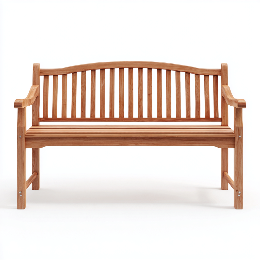 Banc de jardin bois massif 140x60x90 cm - bois naturel - assise extérieure classique-Simorahaus