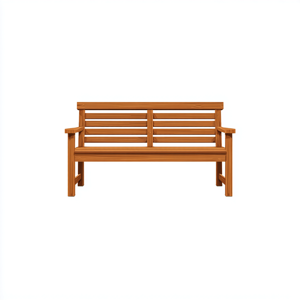Banc de jardin en bois 120x55x80 cm - Marron - Style naturel-Simorahaus