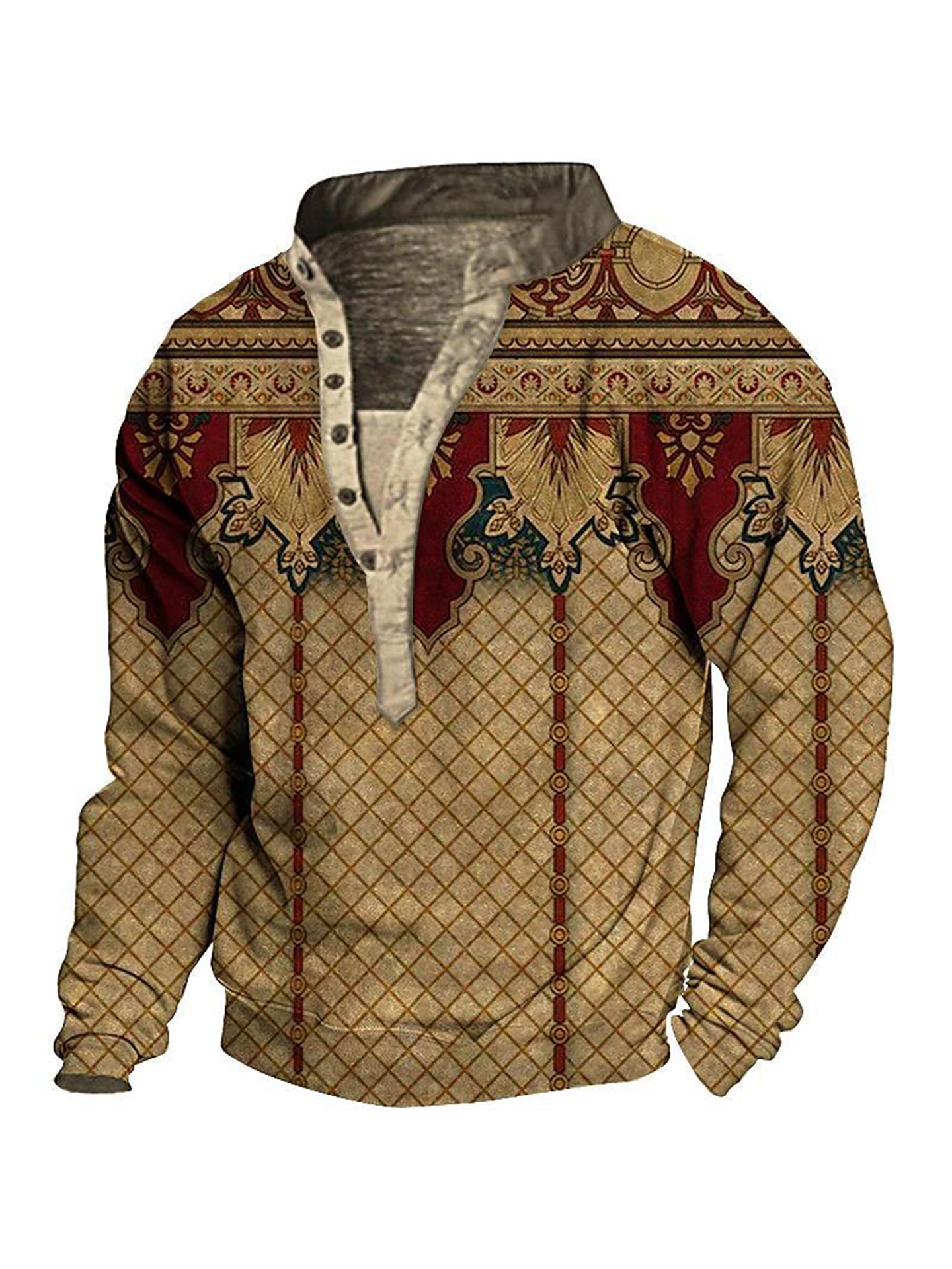 Men's Western Style Printed Sweatshirt