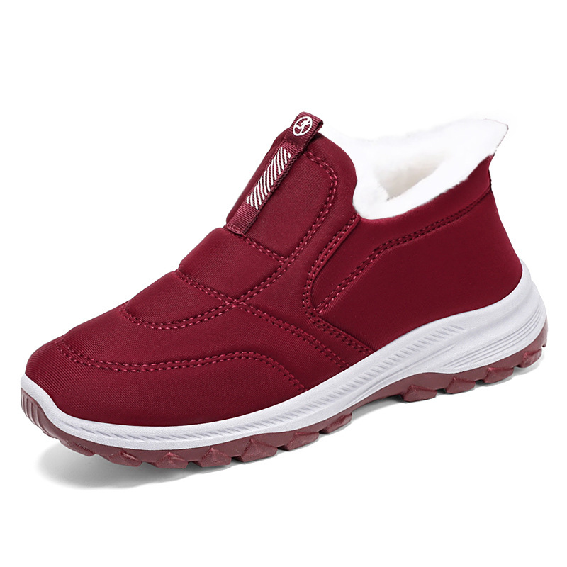 Men's Winter Ankle Snow Boots Slip on Fur Lined Outdoor Waterproof Casual Shoes