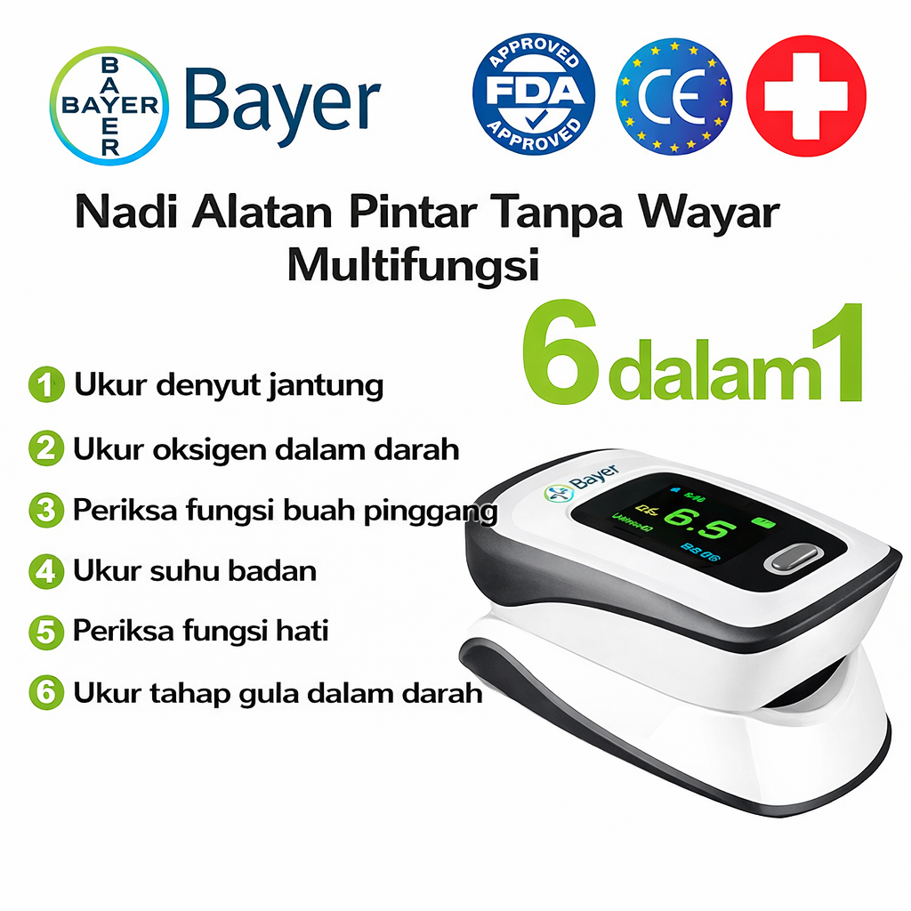【12 dalam 1】Meter glukosa darah pintar bukan invasif terkini daripada Bayer