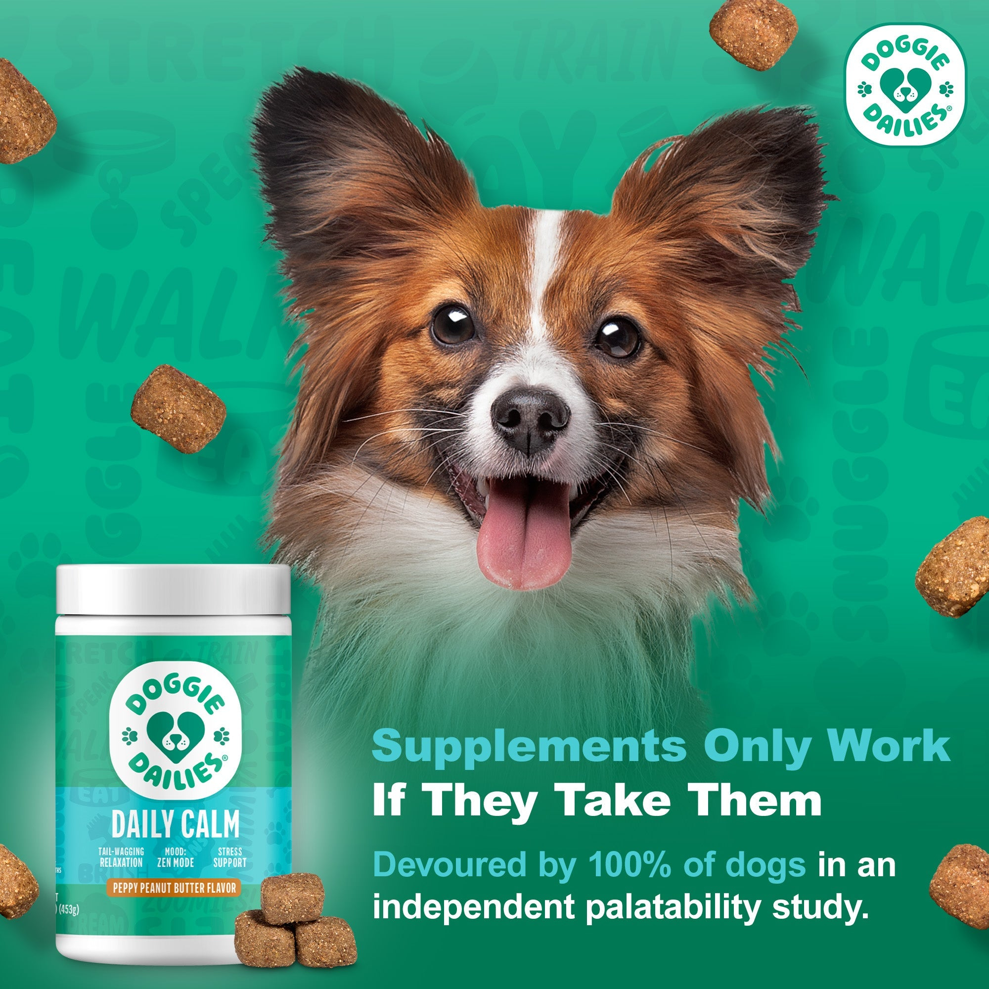 Dog Calming Soft Chews, Natural Daily Stress & Anxiety Support Supplement
