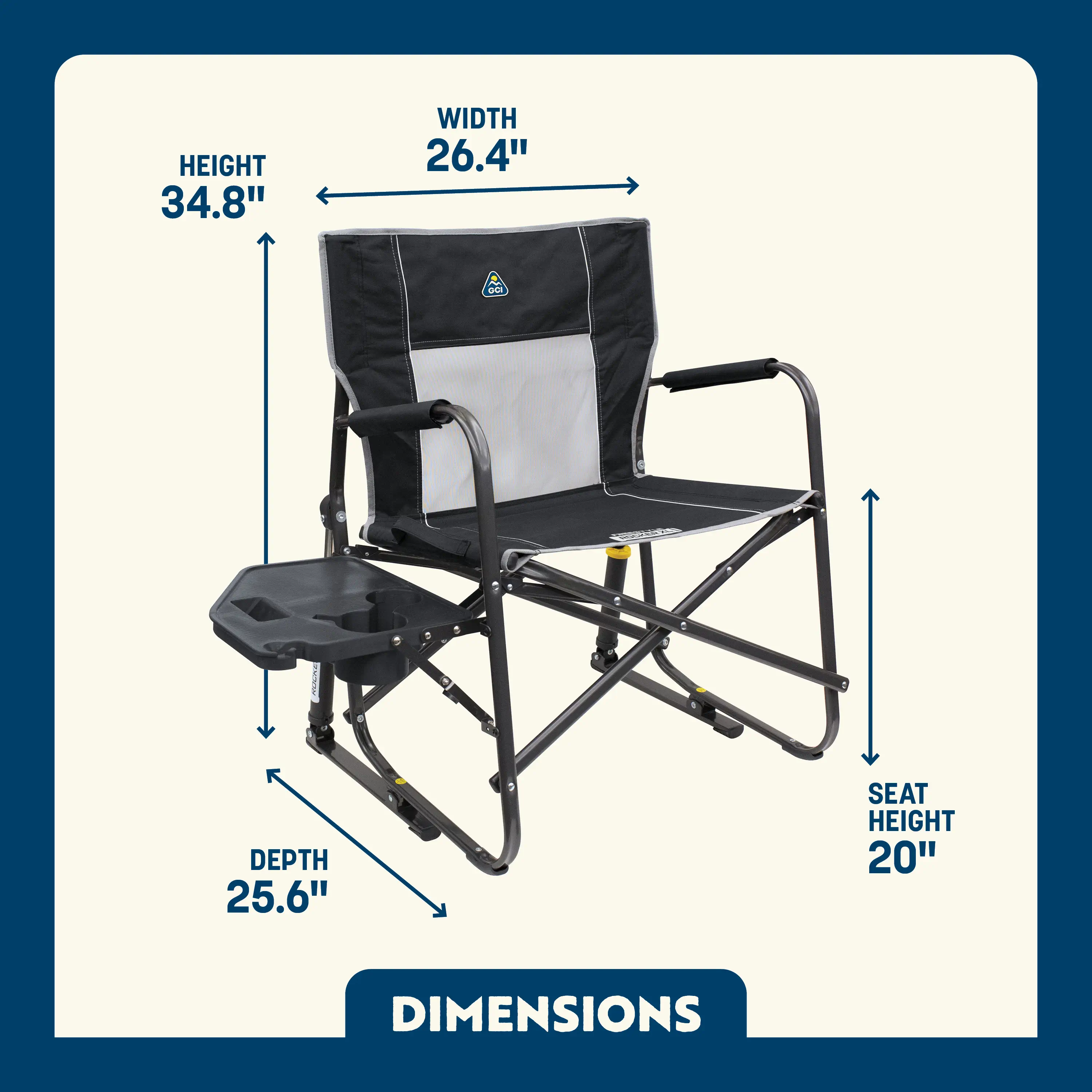 Buy 1 Get 1 Free - Foldable Rocking Chair With Side Table 