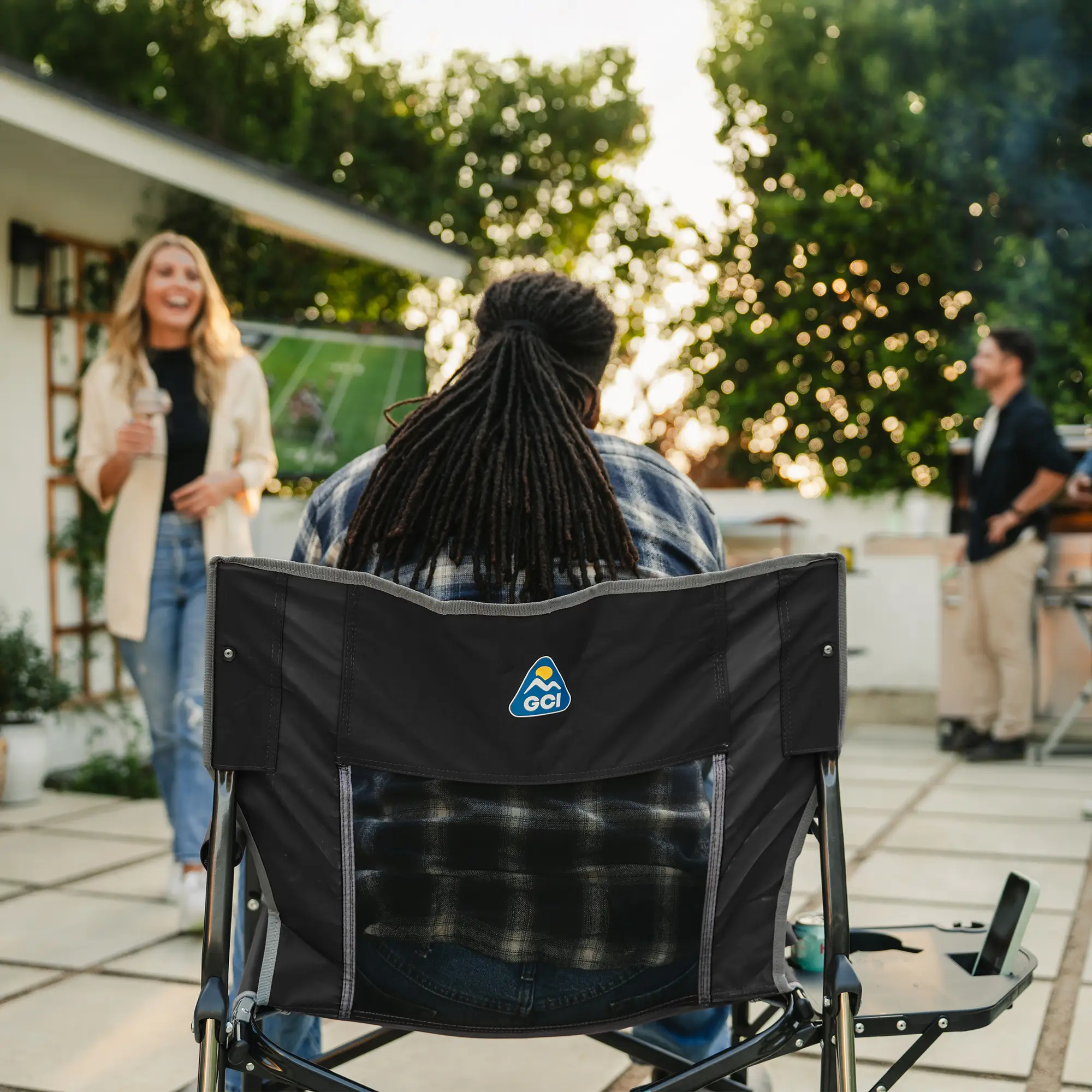 Buy 1 Get 1 Free - Foldable Rocking Chair With Side Table 