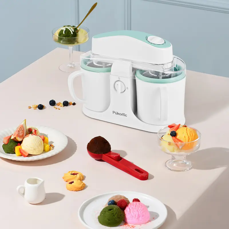 Ice Cream Maker Machine With Two Ice Cream Bowls