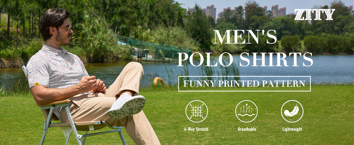 Mens Golf Shirt Short Sleeve