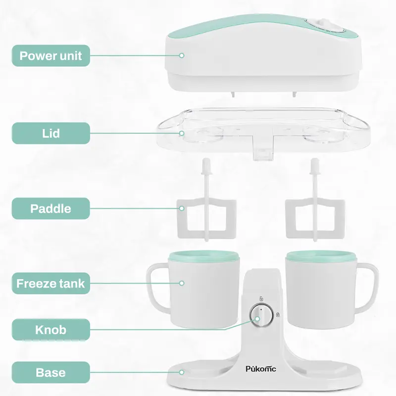 Ice Cream Maker Machine With Two Ice Cream Bowls