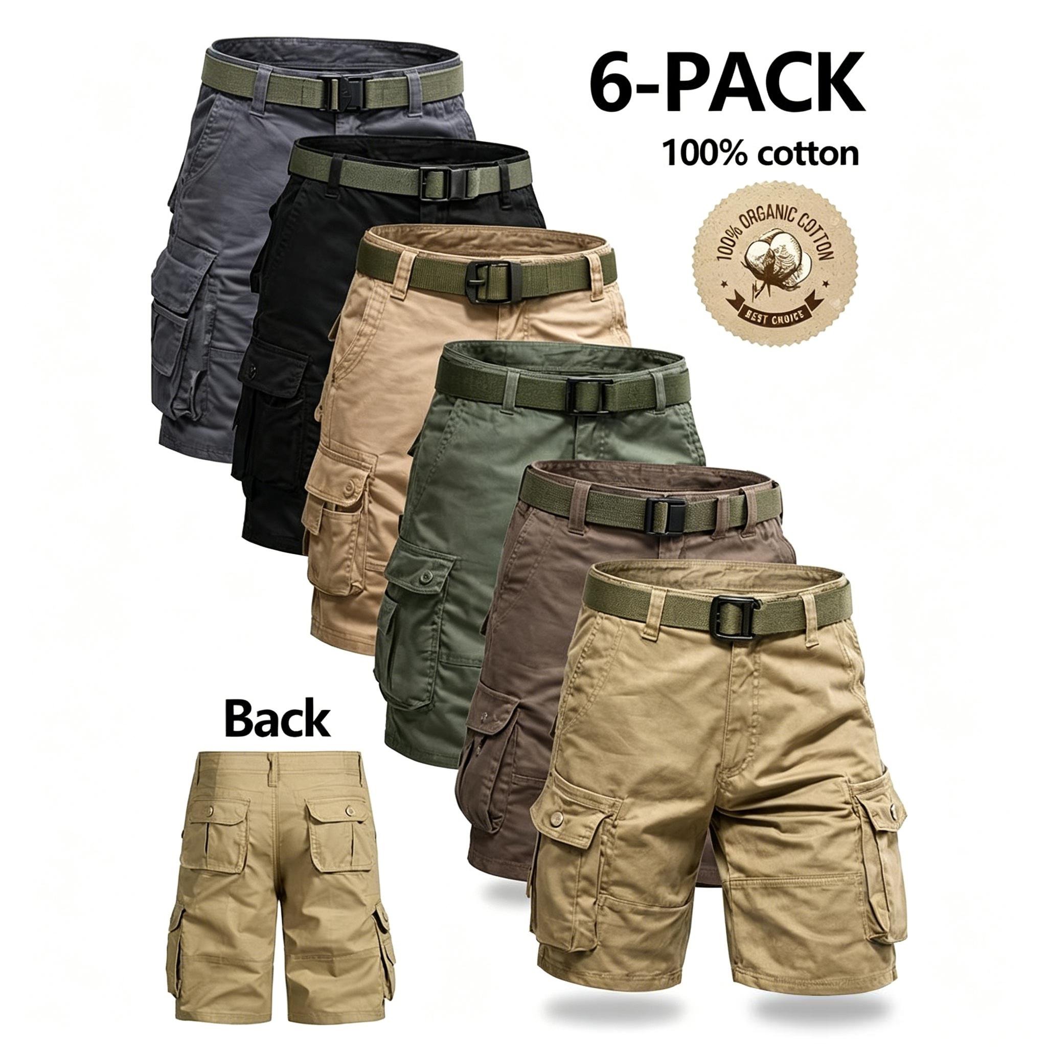 6-pack men’s cargo pants, tactical men’s shorts, men’s shorts with multifunctional pockets, suitable for golf and outdoor activities, men’s hiking shorts, wear-resistant, wrinkle-resistant, breathable shorts 6-pack men’s cargo pants, tactical men’s shorts, men’s shorts with multifunctional pockets, suitable for golf and outdoor activities, men’s hiking shorts, wear-resistant, wrinkle-resistant, breathable shorts