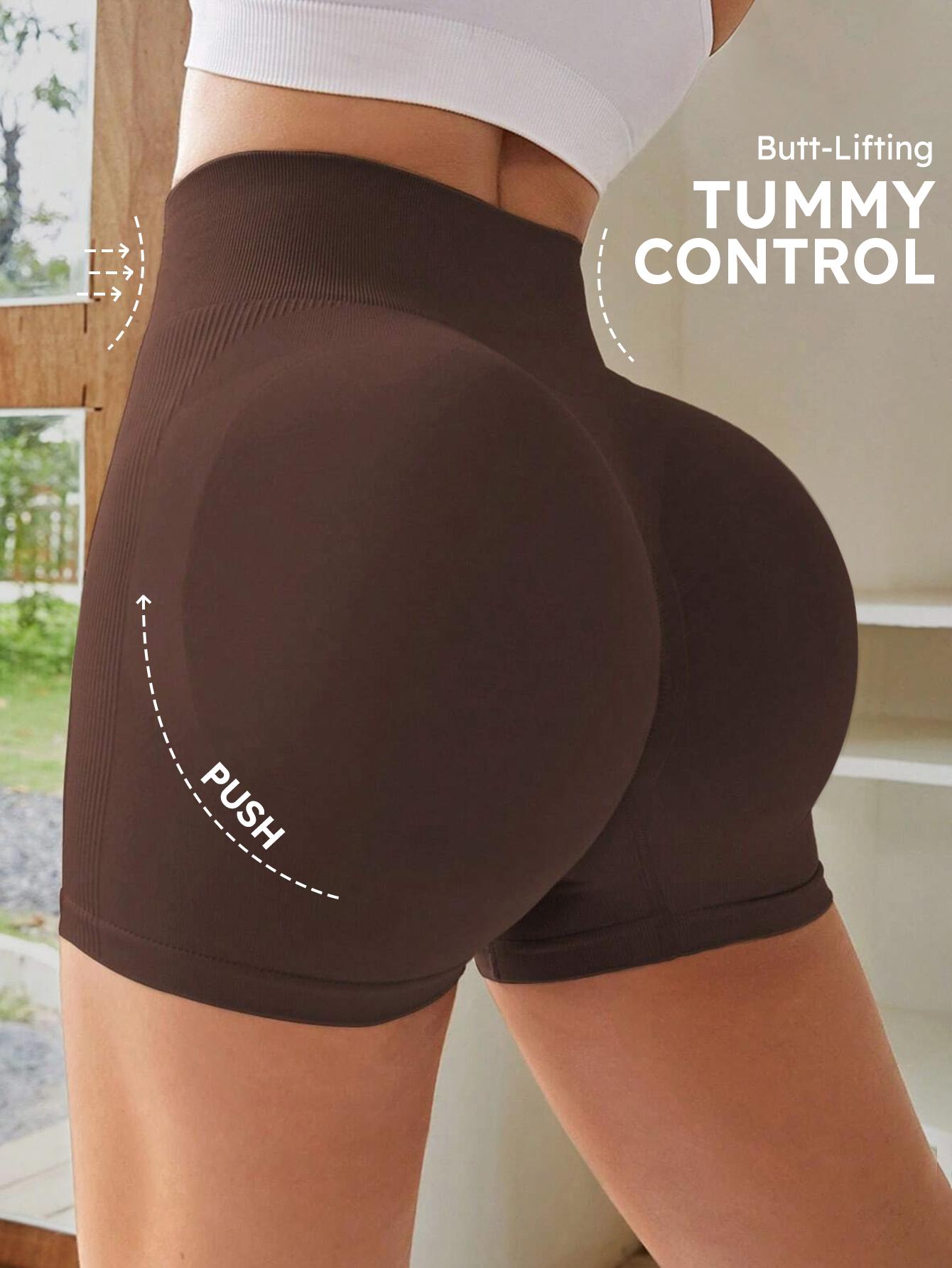 4-Pieces High Waist Tummy Control Side-Ribbed Butt-Lifting Seamless Knitted Shorts, Lightweighted Summer Shorts, Stretchy Womenswear Bottom Peachy Shorts 4-Pieces High Waist Tummy Control Side-Ribbed Butt-Lifting Seamless Knitted Shorts, Lightweighted Summer Shorts, Stretchy Womenswear Bottom Peachy Shorts