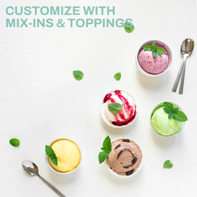 Ice Cream Maker Machine With Two Ice Cream Bowls