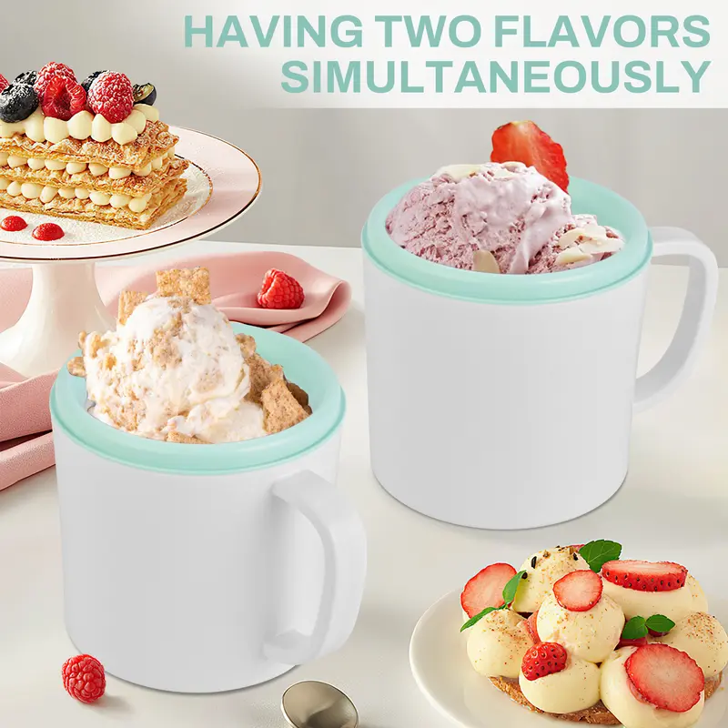 Ice Cream Maker Machine With Two Ice Cream Bowls