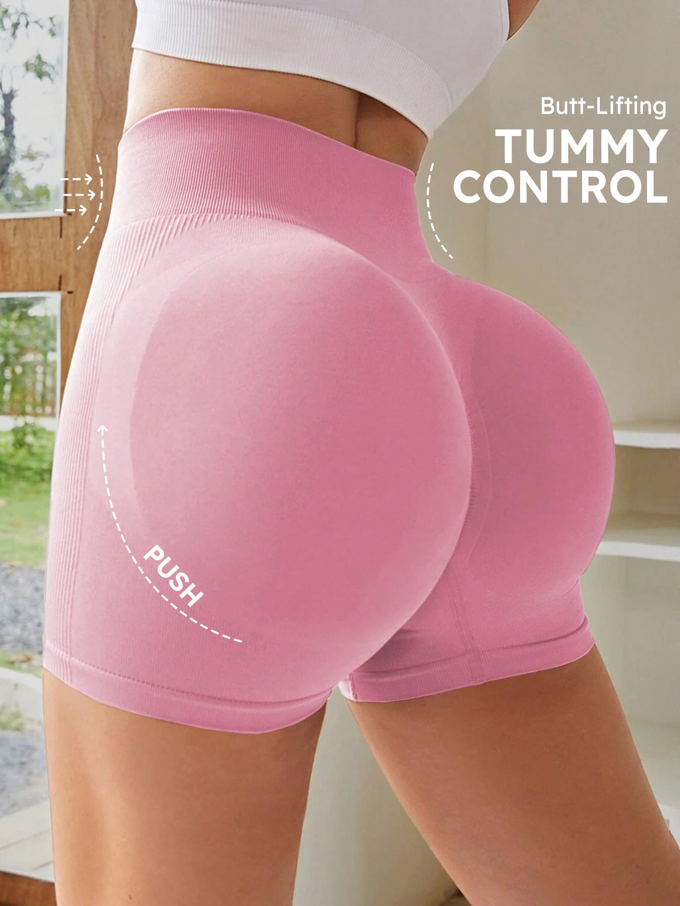 4-Pieces High Waist Tummy Control Side-Ribbed Butt-Lifting Seamless Knitted Shorts, Lightweighted Summer Shorts, Stretchy Womenswear Bottom Peachy Shorts 4-Pieces High Waist Tummy Control Side-Ribbed Butt-Lifting Seamless Knitted Shorts, Lightweighted Summer Shorts, Stretchy Womenswear Bottom Peachy Shorts