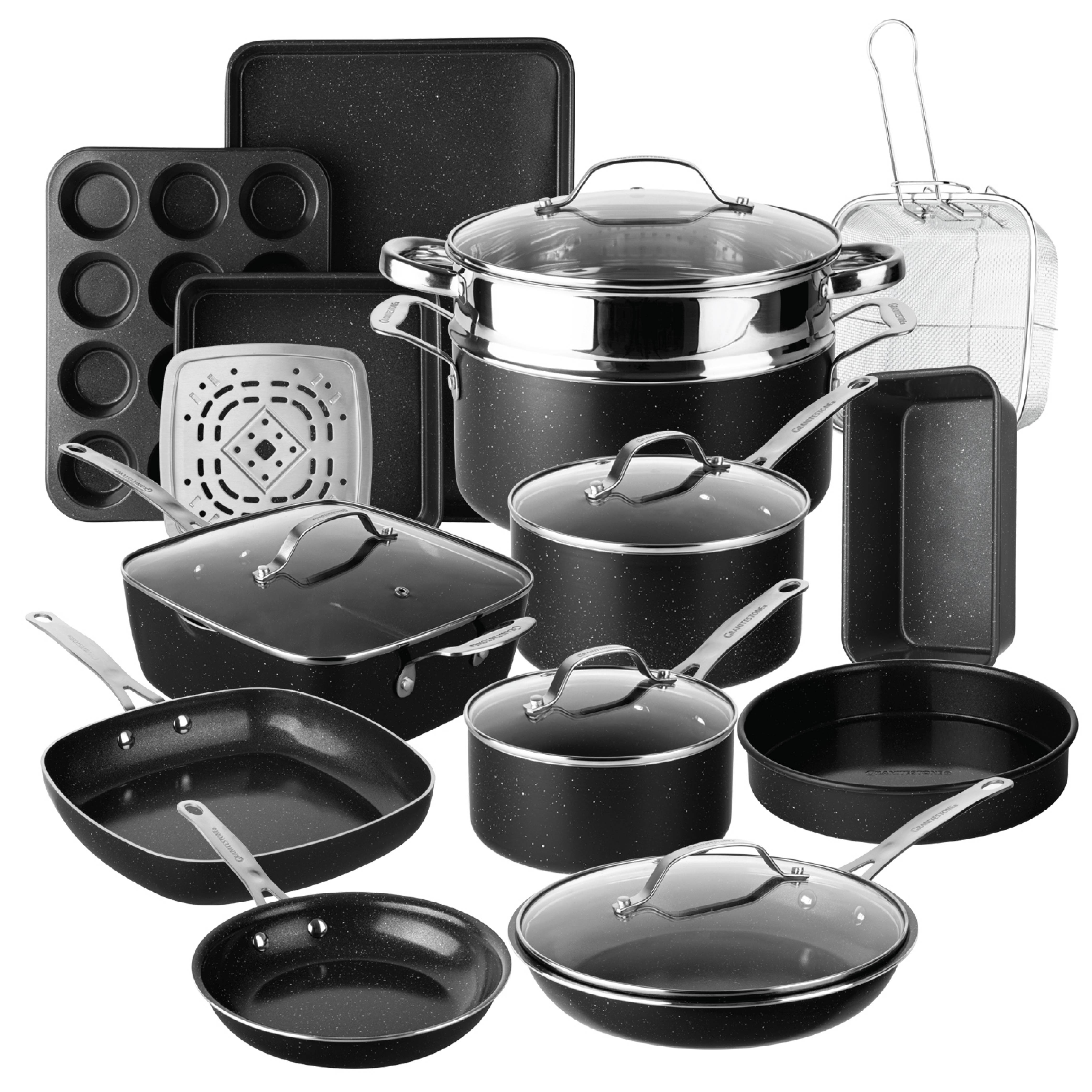Granitestone Desert Collection 20 Piece Set with Utensils & Protectors