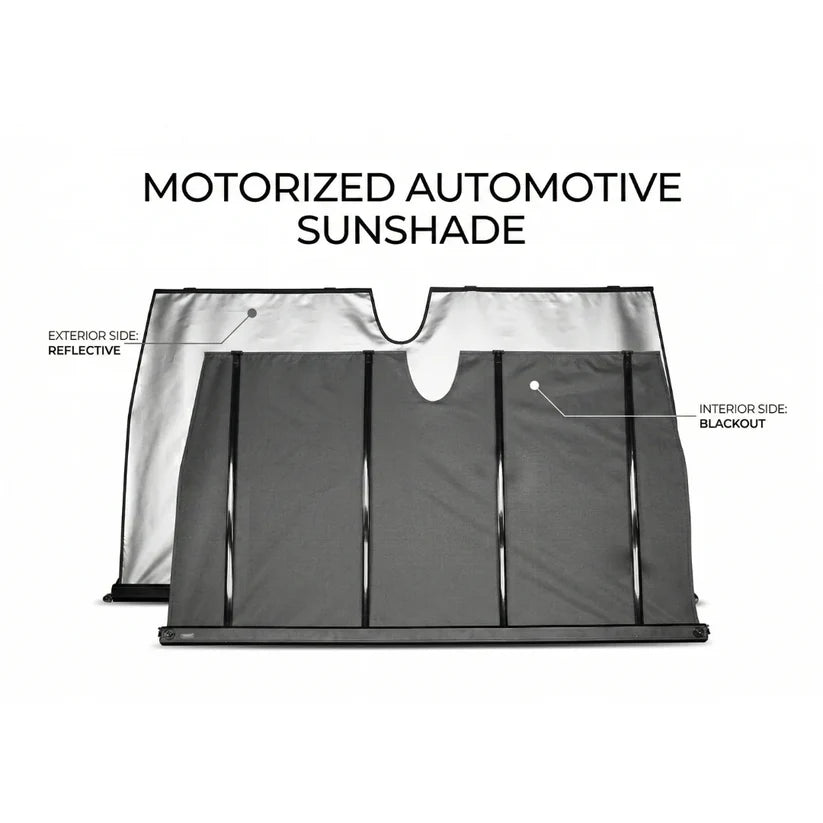 TAVDAT&trade; Custom Model Motorized Windshield Sunshade